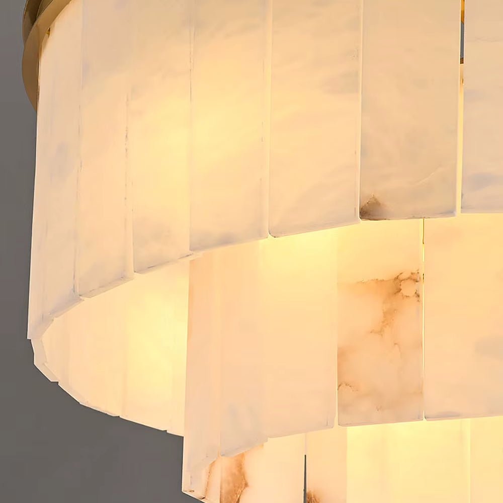 Aurora Marble Round Chandelier - briglamps