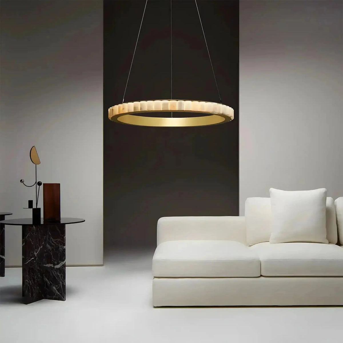 Avalon Alabaster Round Chandelier - Brig Lighting