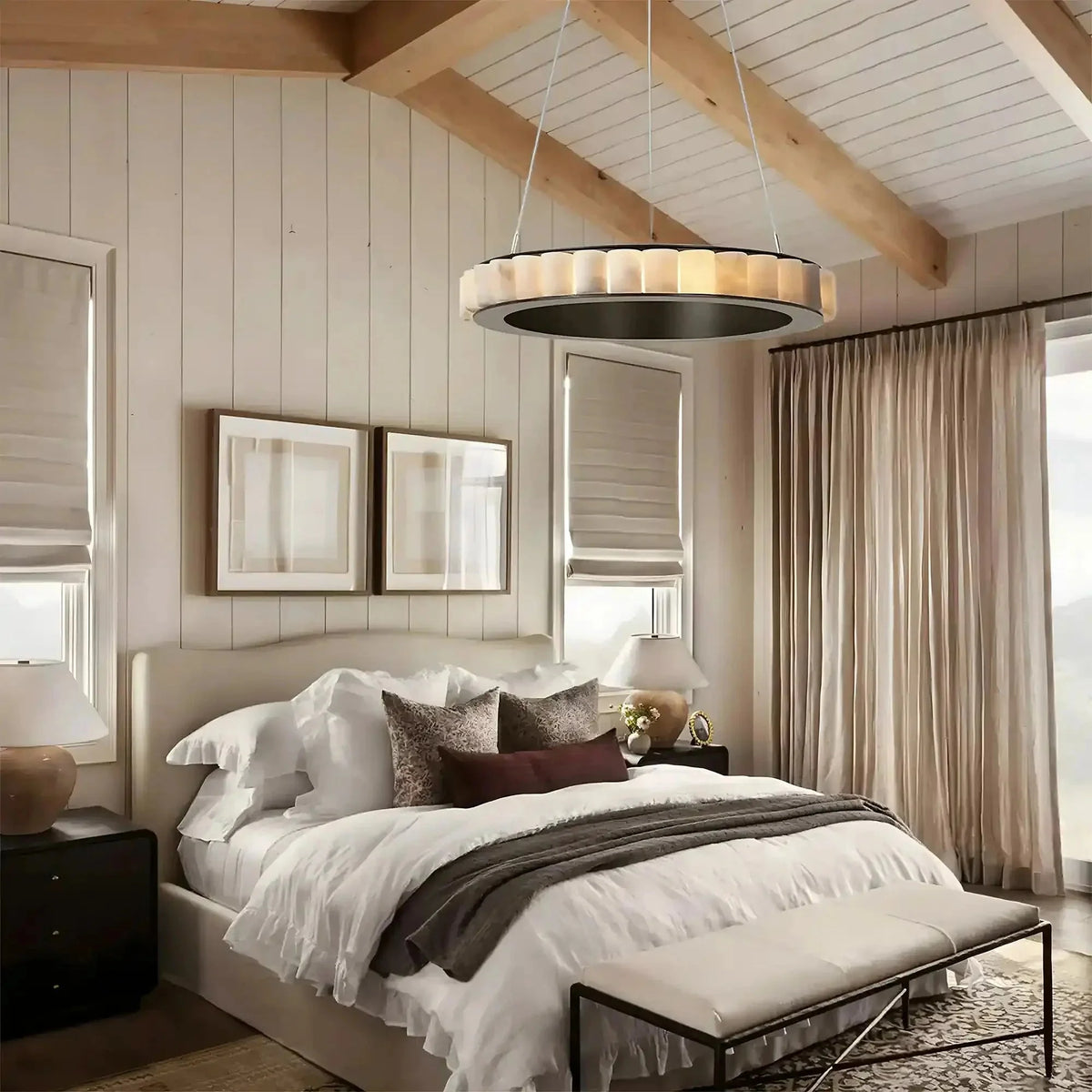 Avalon Alabaster Round Chandelier - Brig Lighting