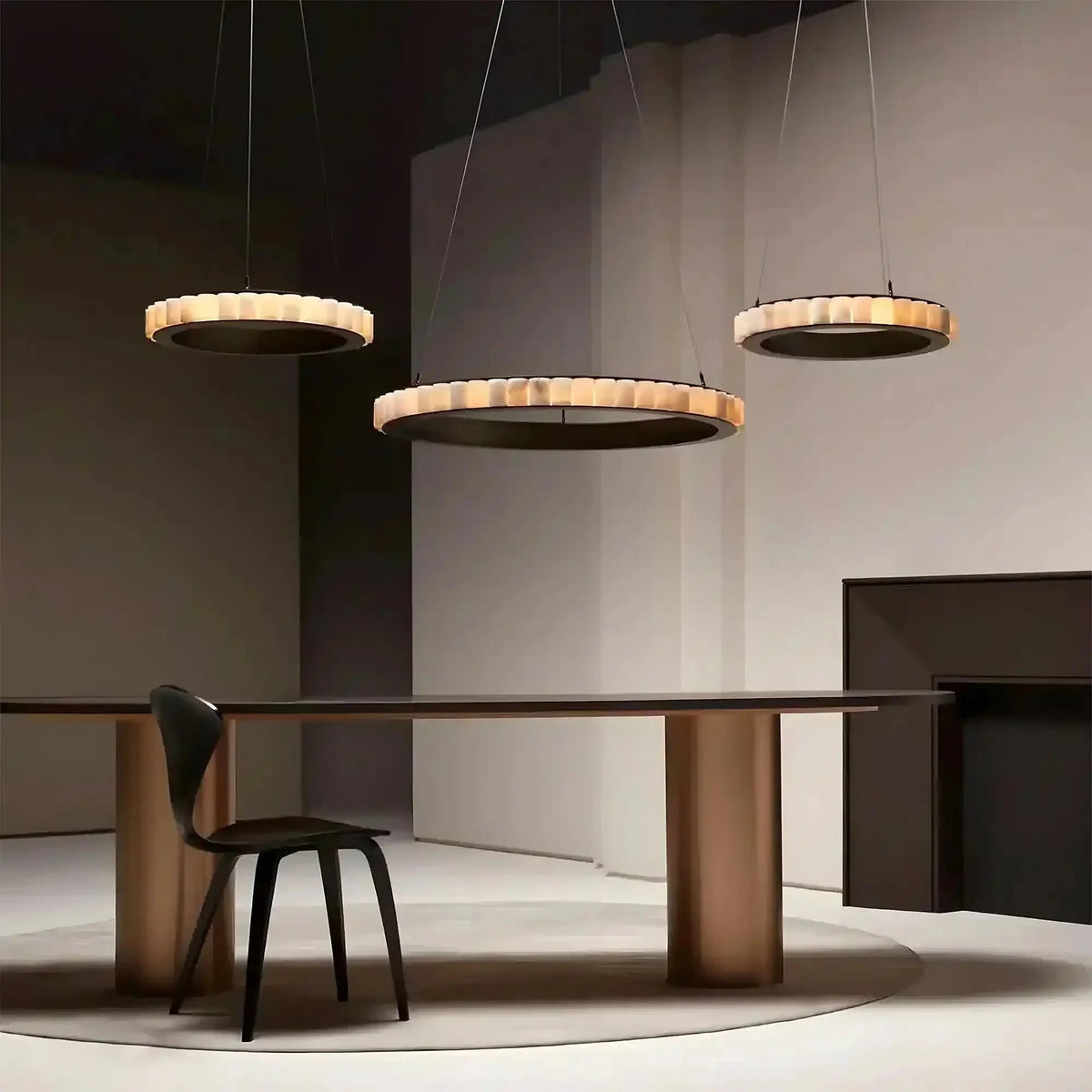Avalon Alabaster Round Chandelier - Brig Lighting