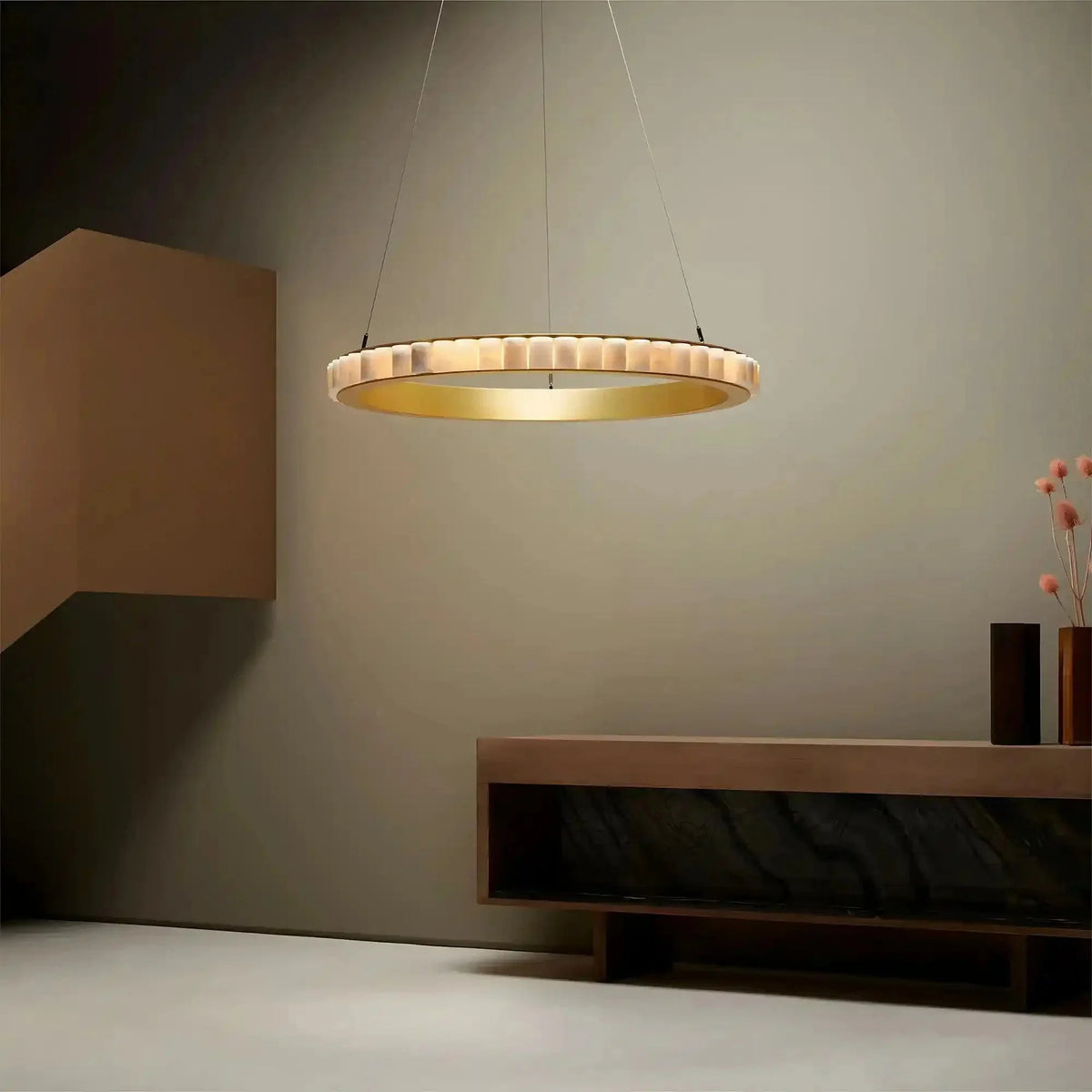 Avalon Alabaster Round Chandelier - Brig Lighting