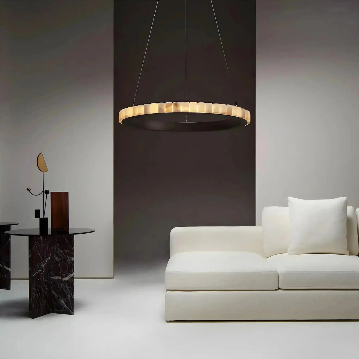 Avalon Alabaster Round Chandelier - Brig Lighting