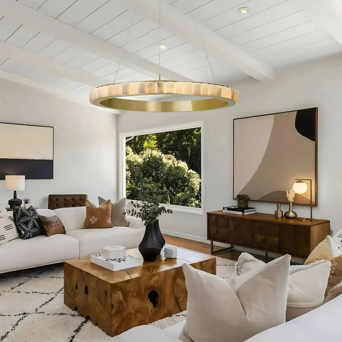 Avalon Alabaster Round Chandelier - Brig Lighting
