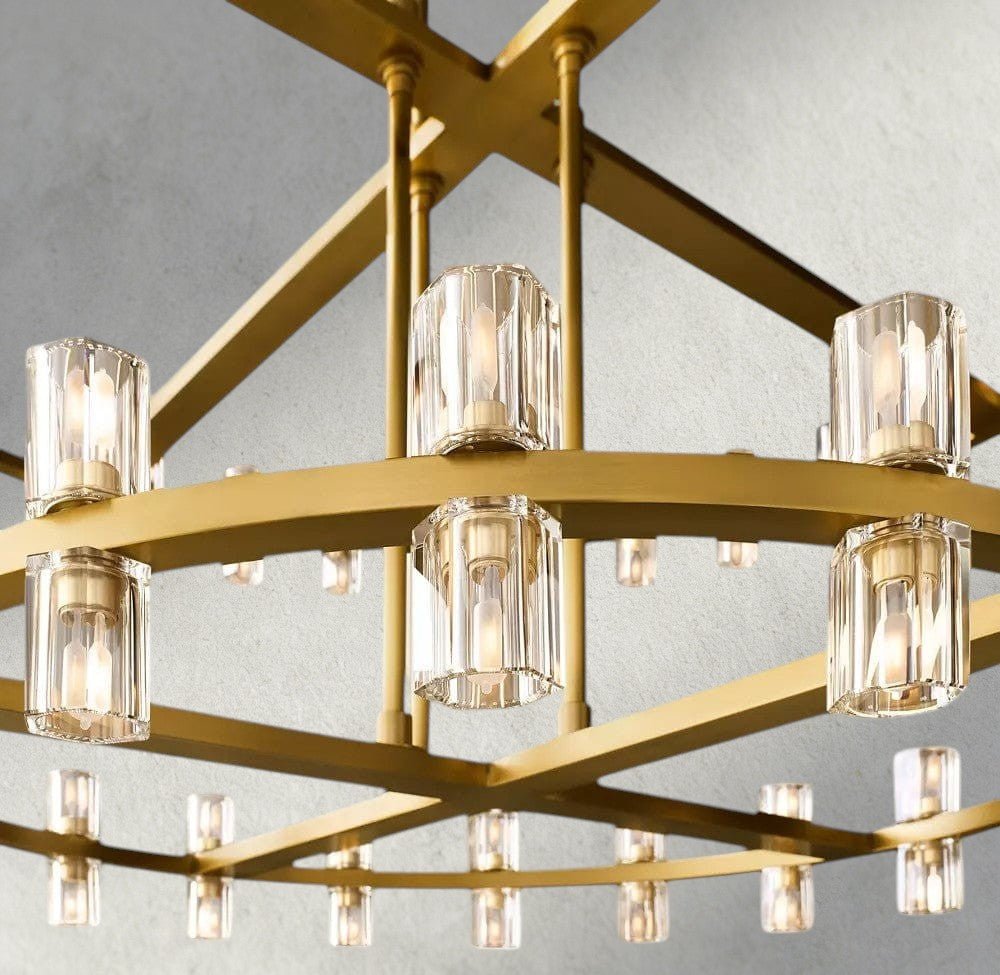 Avecho LED Round Two - Tier Chandelier 60" - briglamps