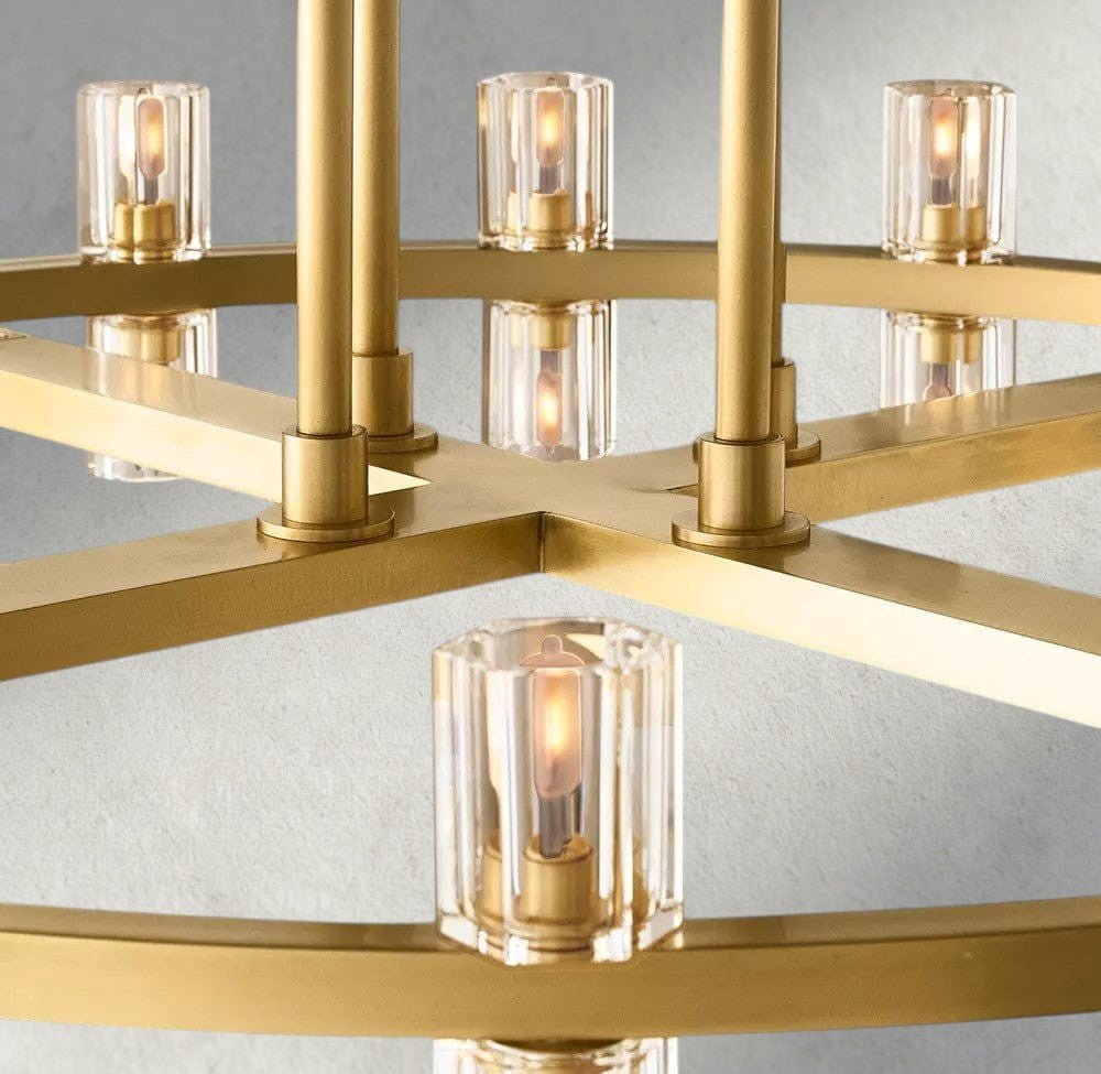 Avecho LED Round Two - Tier Chandelier 60" - briglamps