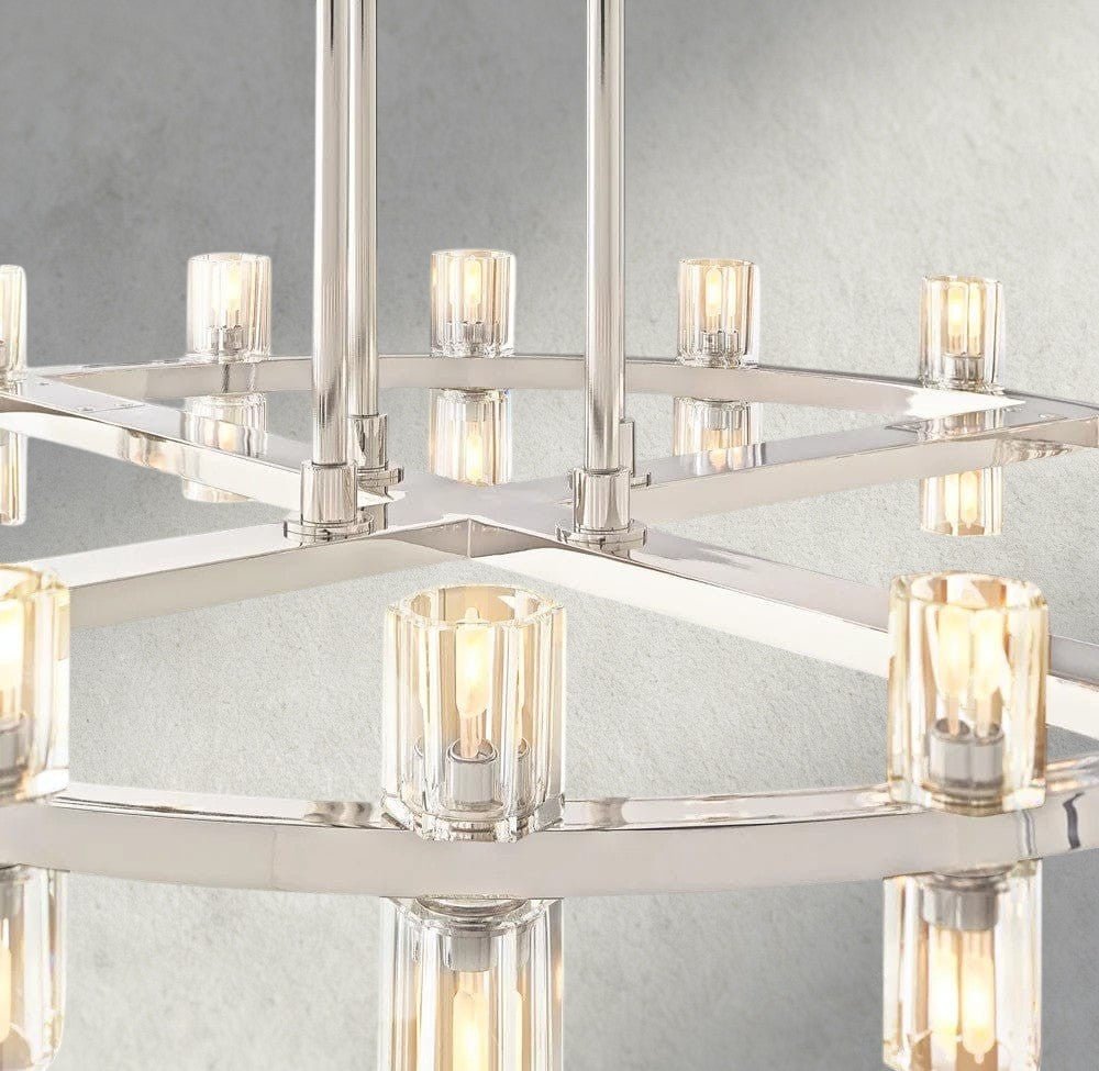 Avecho LED Round Two - Tier Chandelier 60" - briglamps
