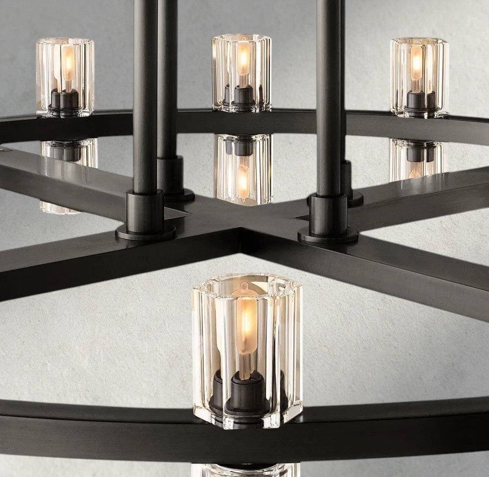 Avecho LED Round Two - Tier Chandelier 60" - briglamps