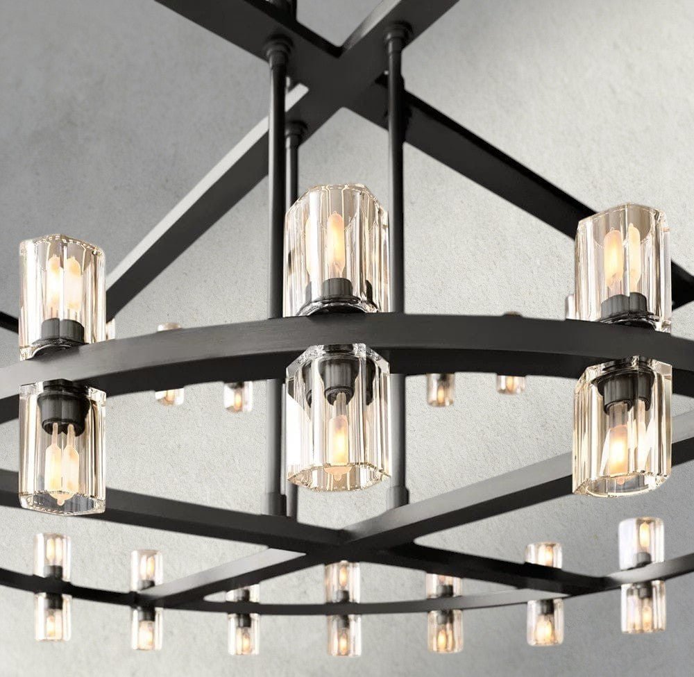 Avecho LED Round Two - Tier Chandelier 60" - briglamps