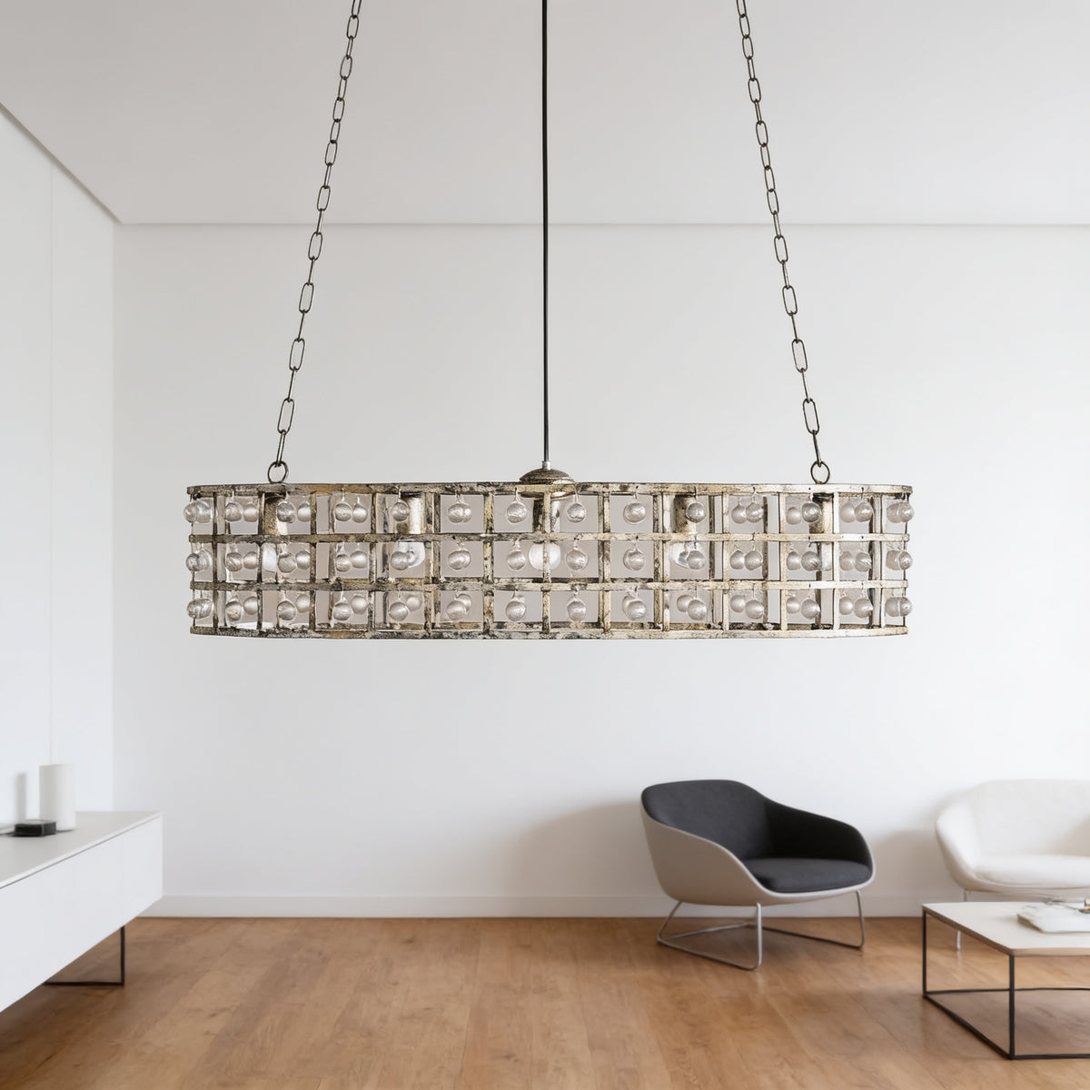 La Caged 5-Light Oval Chandelier