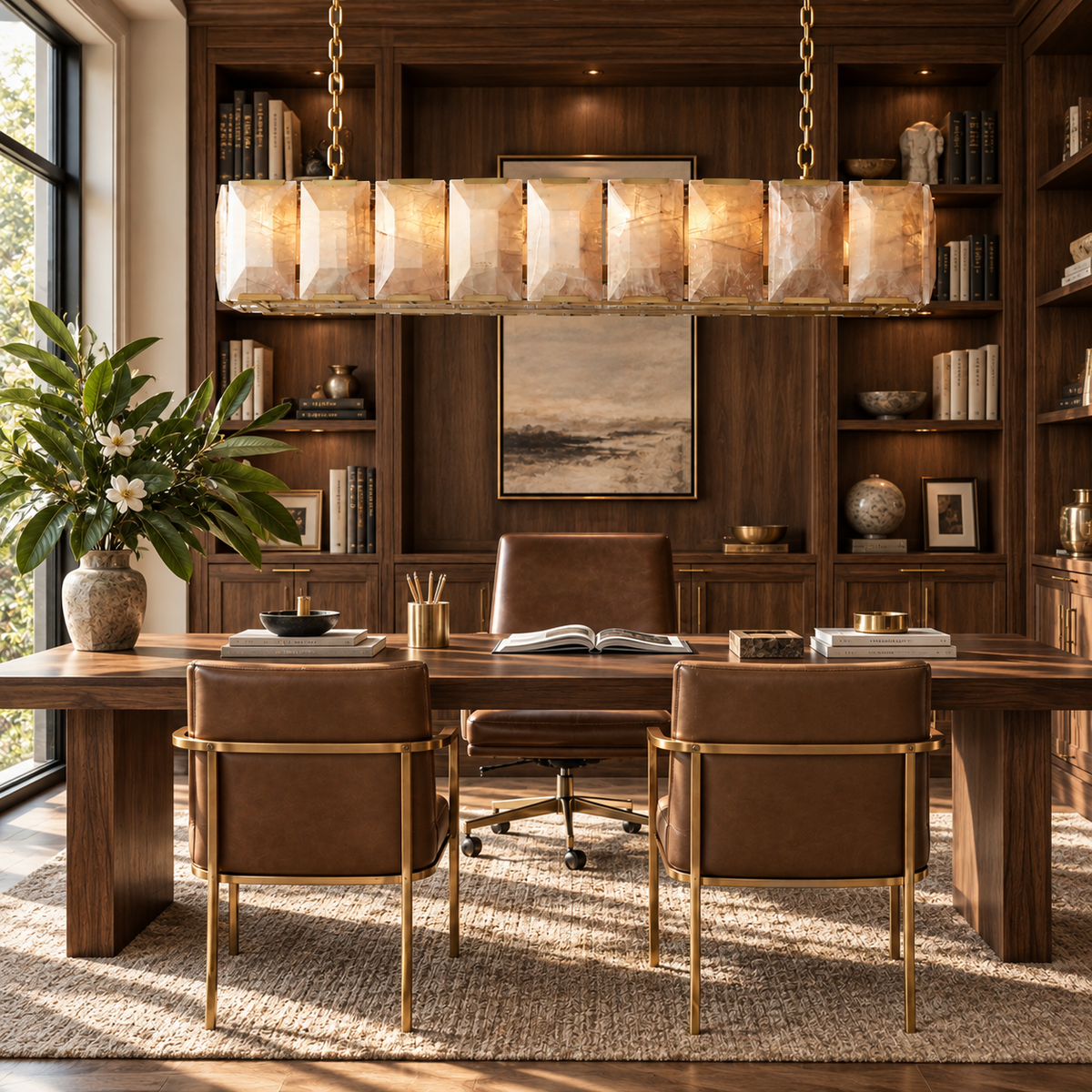 Hadilor Calcite Rectangular Chandelier