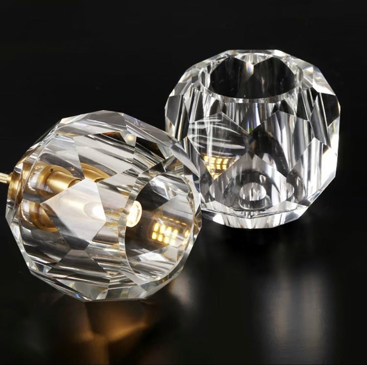 Beula De Clear Cristal Glass Rod Pendant - briglamps