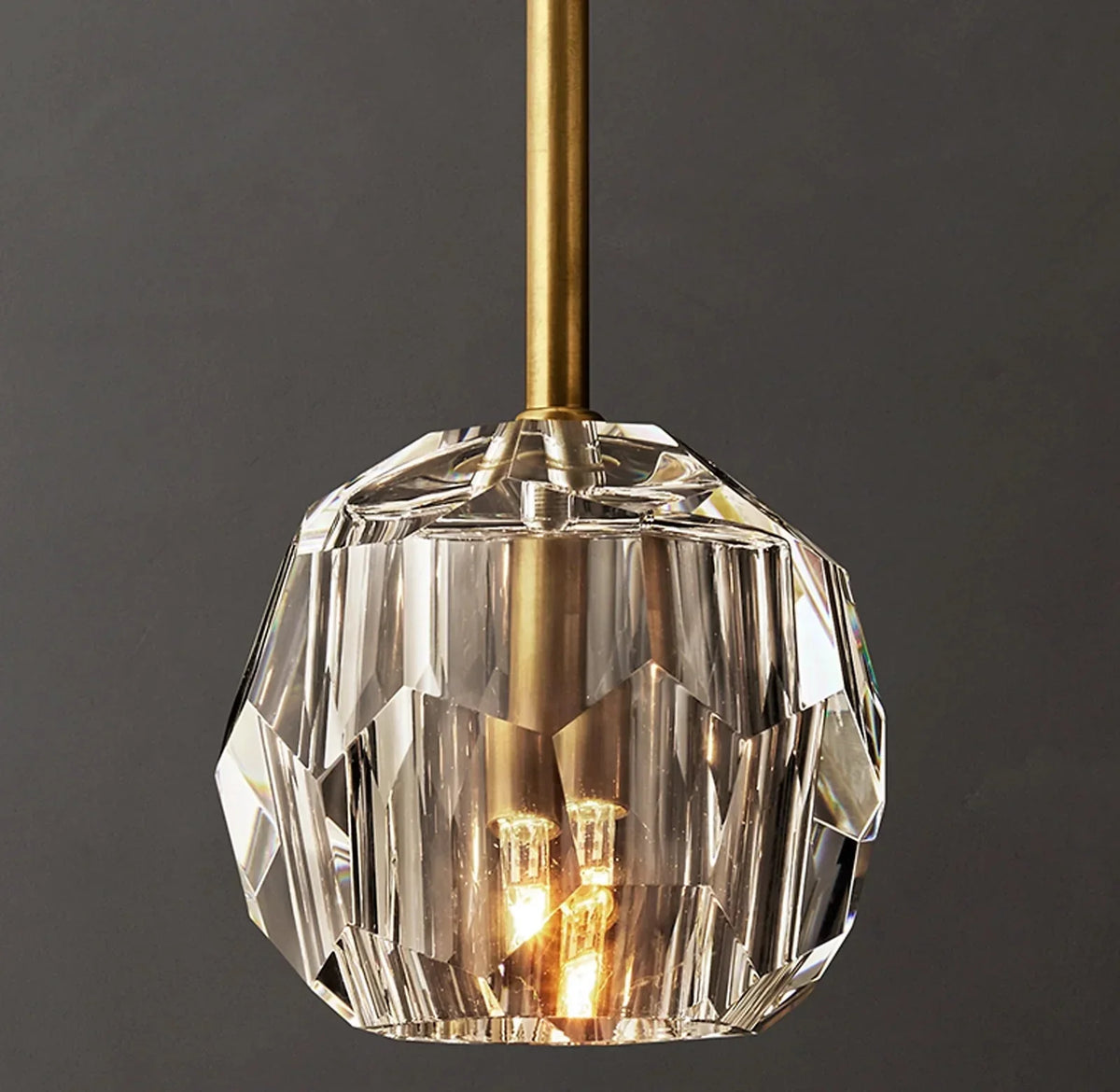 Beula De Clear Cristal Glass Rod Pendant - briglamps