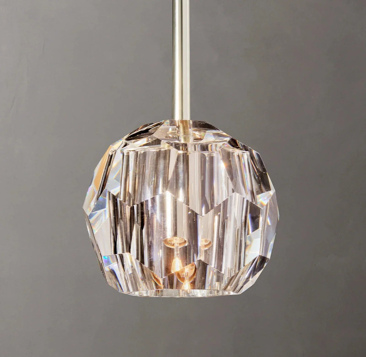 Beula De Clear Cristal Glass Rod Pendant - briglamps
