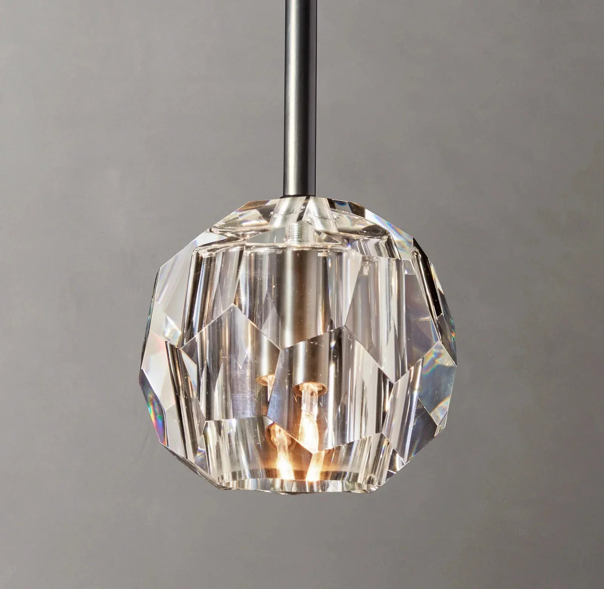 Beula De Clear Cristal Glass Rod Pendant - briglamps