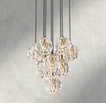 Beula De Cristal Clear/ Smoke Glass Round Cluster Chandelier 14", 19", 24", 30", 40" - briglamps