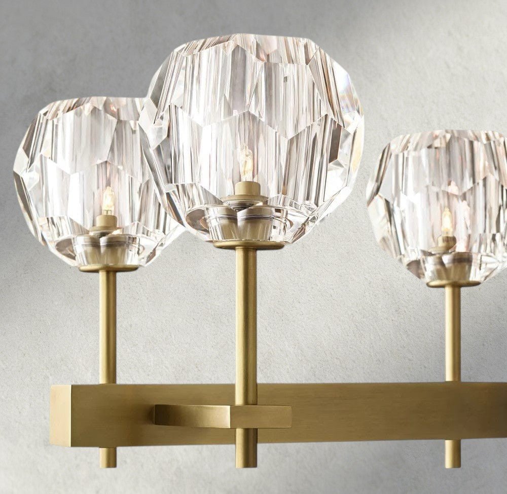Beula De Cristal Double Linear Chandelier 60" - briglamps