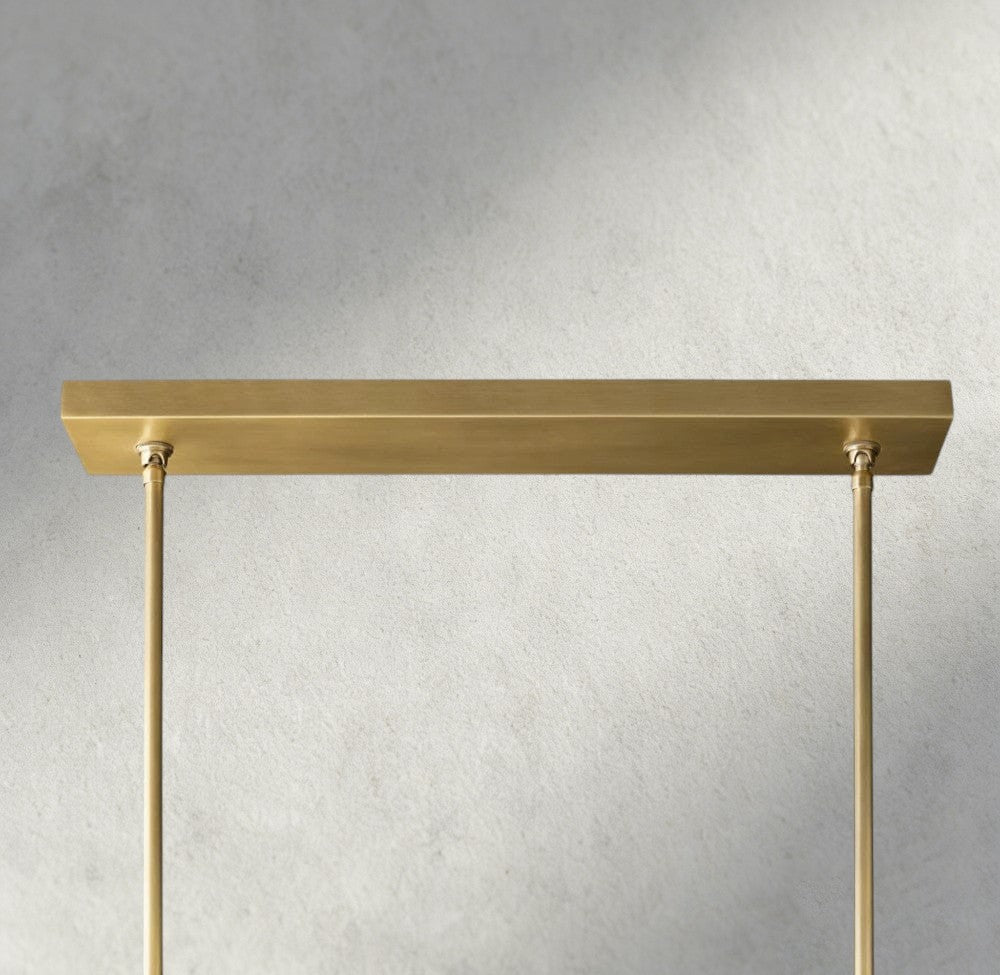 Beula De Cristal Double Linear Chandelier 60" - briglamps