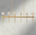 Beula De Cristal Double Linear Chandelier 60" - briglamps