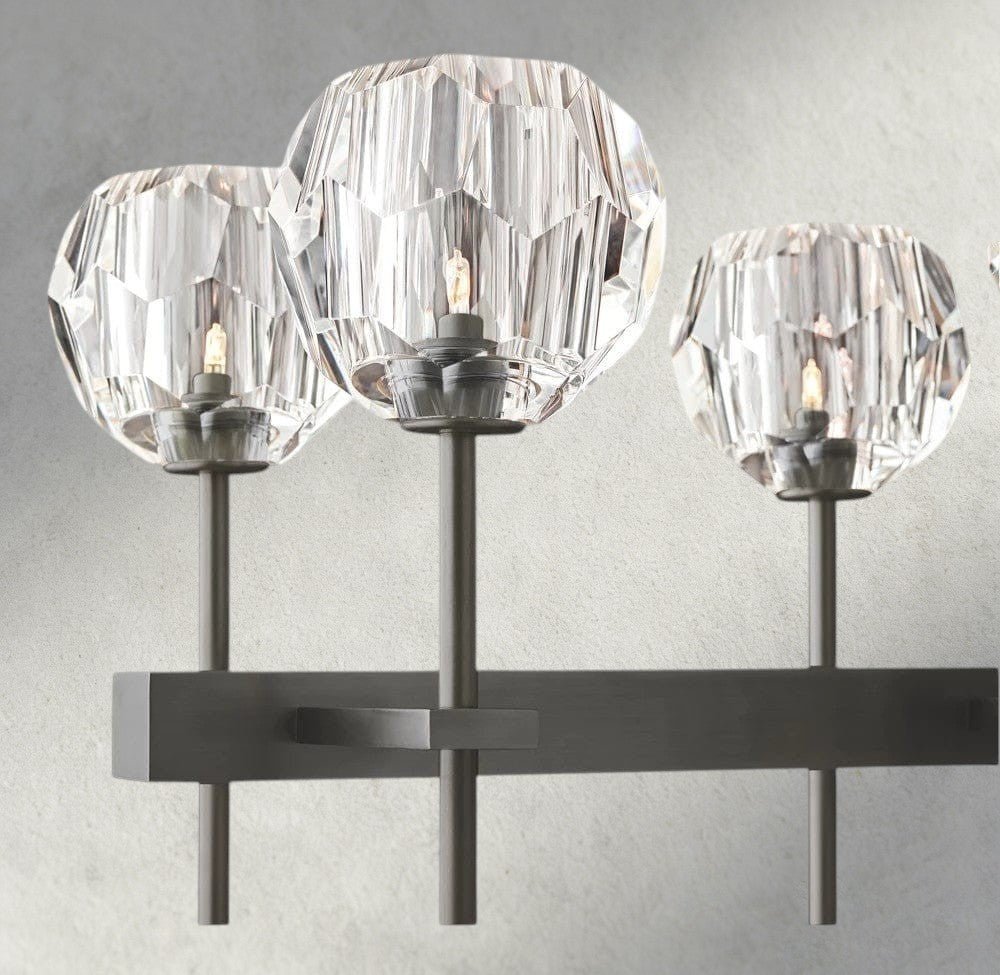 Beula De Cristal Double Linear Chandelier 60" - briglamps