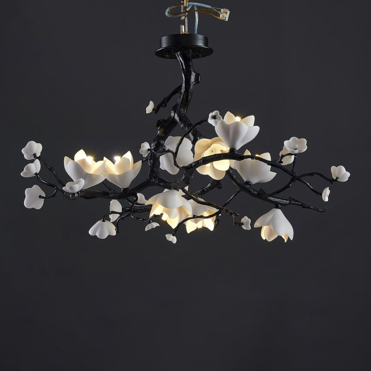 Black Branch Copper Tree Chandelier - Brig Lighting