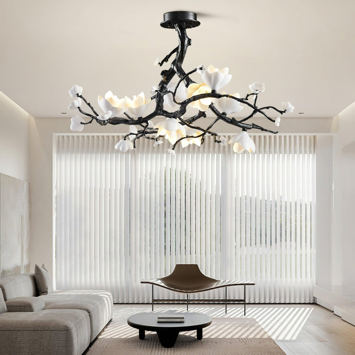 Black Branch Copper Tree Chandelier - Brig Lighting
