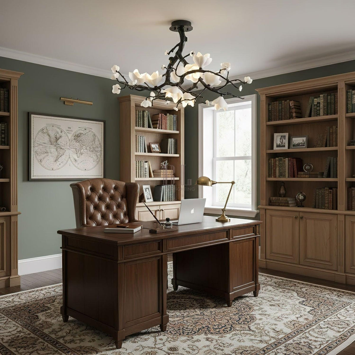 Black Branch Copper Tree Chandelier - Brig Lighting