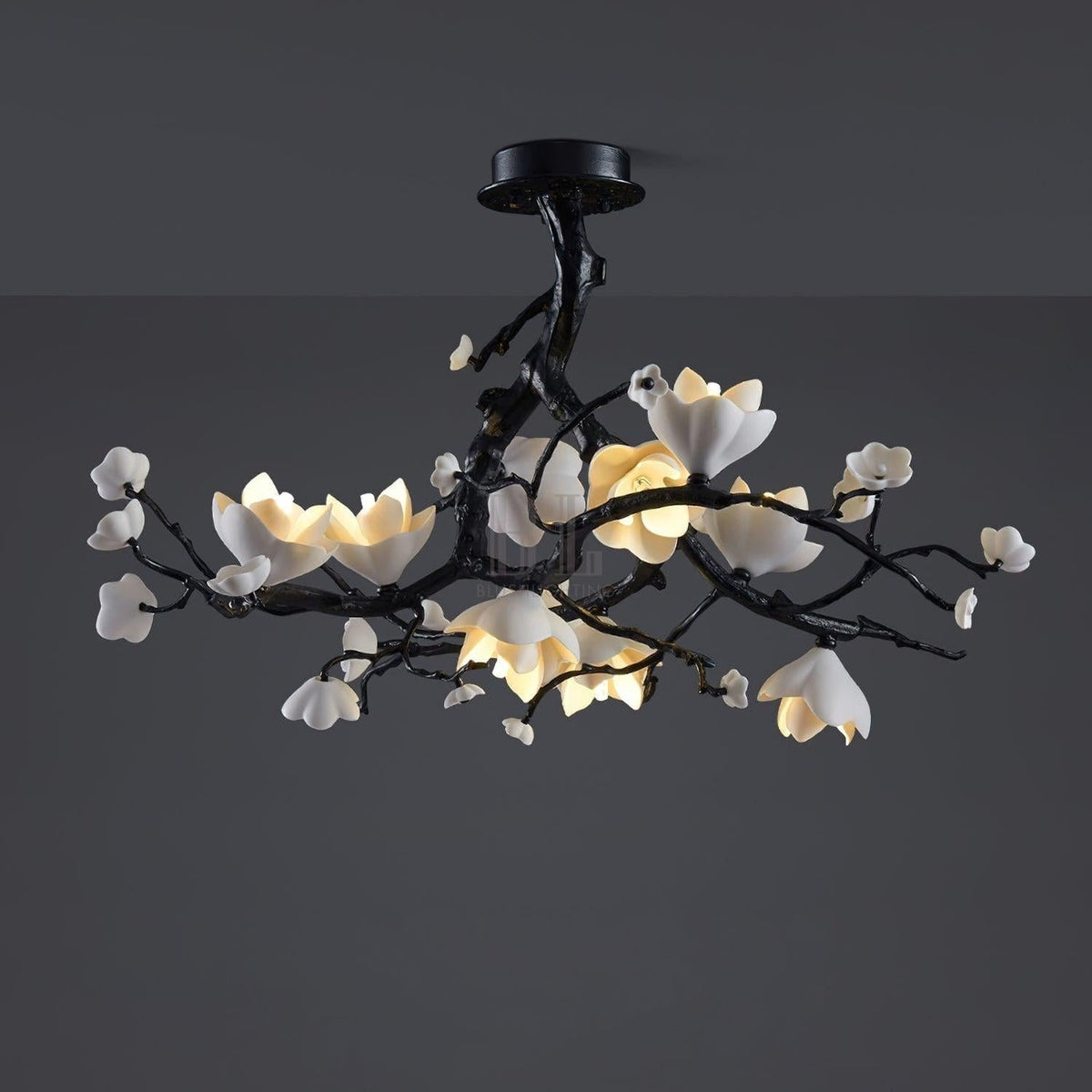 Black Branch Copper Tree Chandelier - Brig Lighting