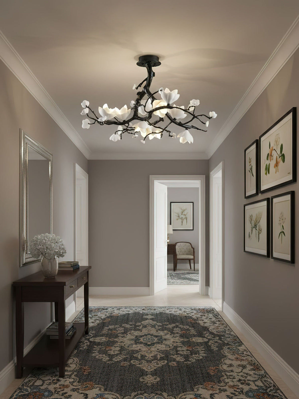 Black Branch Copper Tree Chandelier - Brig Lighting