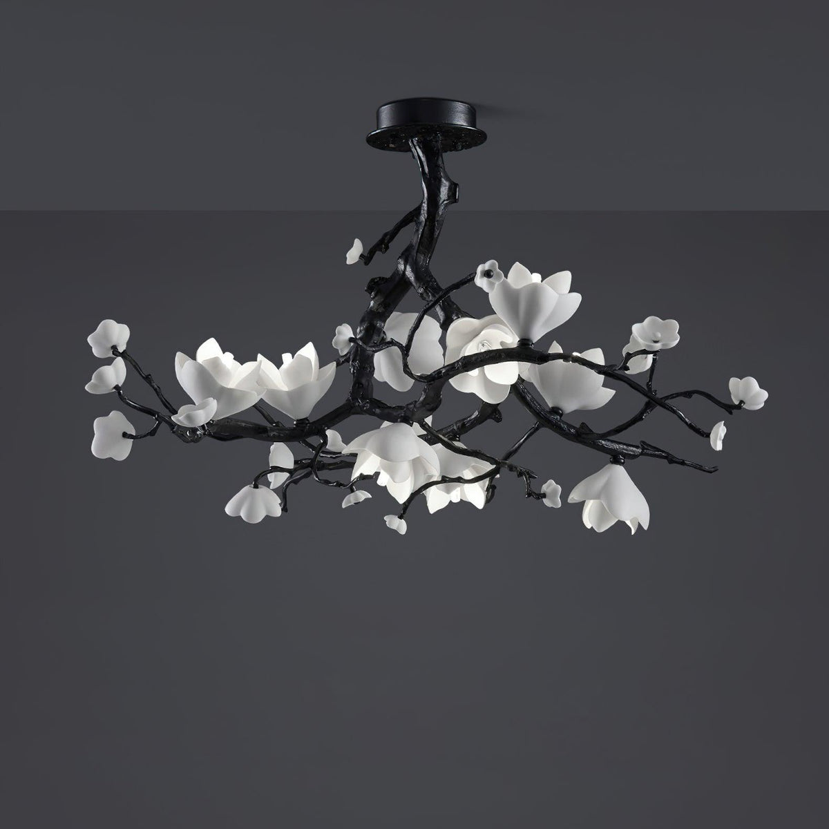 Black Branch Copper Tree Chandelier - Brig Lighting