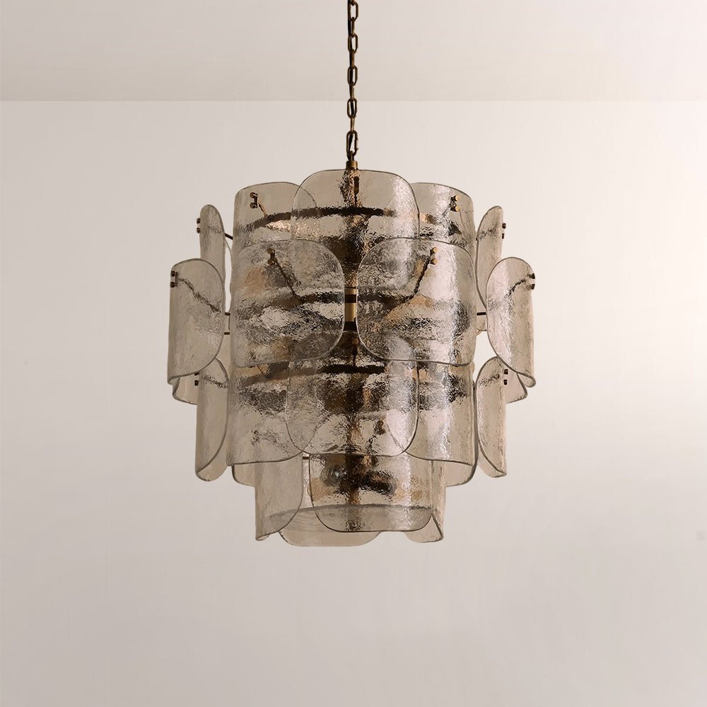 Blaire Tiered Blown Glass Chandelier - briglamps