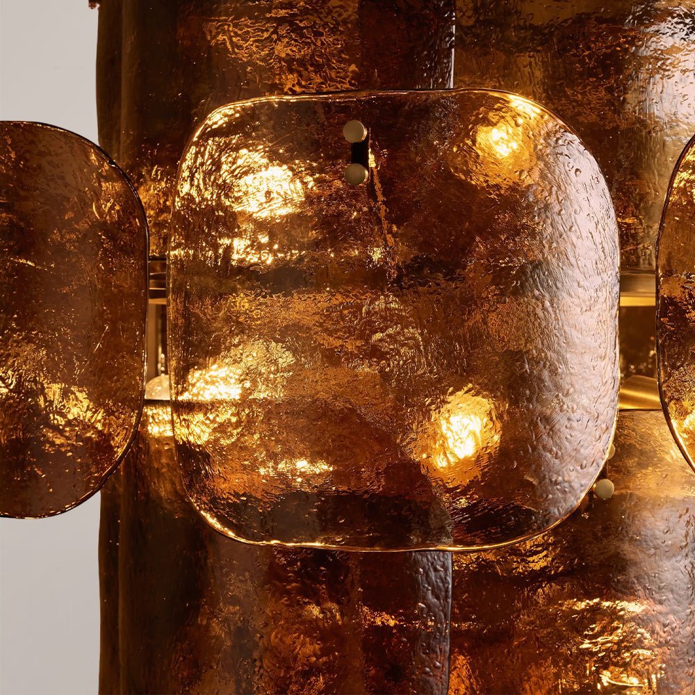 Blaire Tiered Blown Glass Chandelier - briglamps