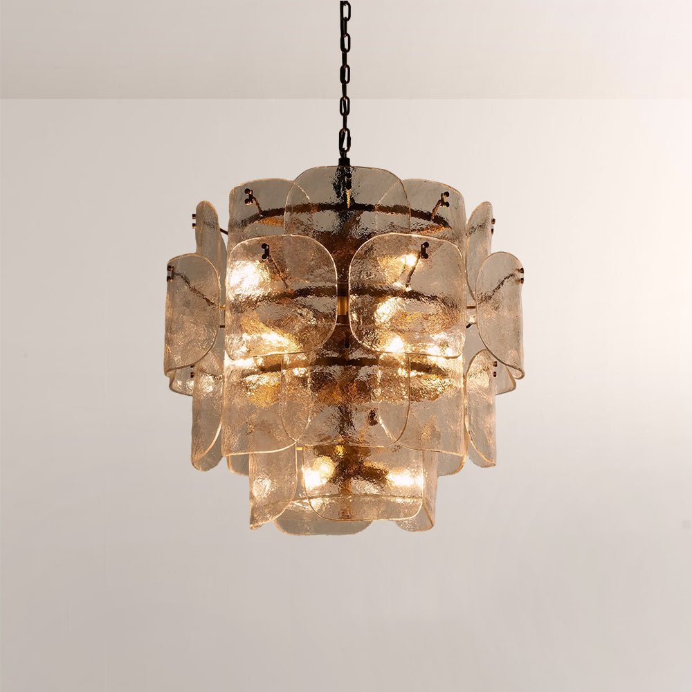 Blaire Tiered Blown Glass Chandelier - briglamps