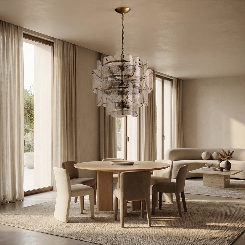 Blaire Tiered Blown Glass Chandelier - briglamps