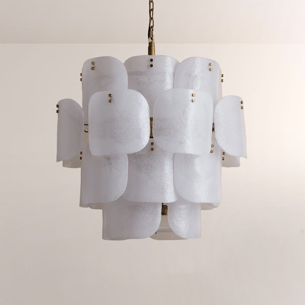 Blaire Tiered Blown Glass Chandelier - briglamps