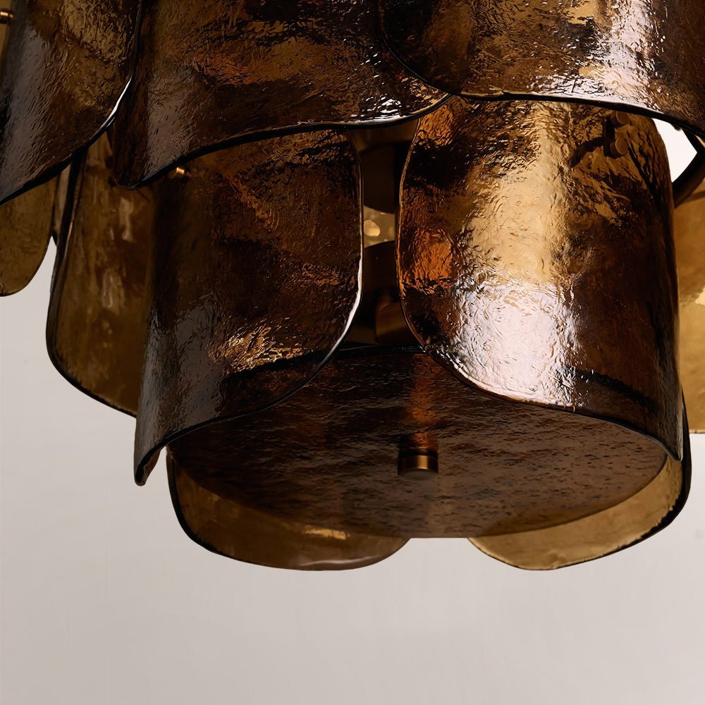 Blaire Tiered Blown Glass Chandelier - briglamps