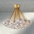 Boule De Clear/ Smoke Cristal Flushmount 24"-Briglamps