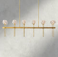 Boule De Cristal Double Linear Chandelier 60"-Briglamps
