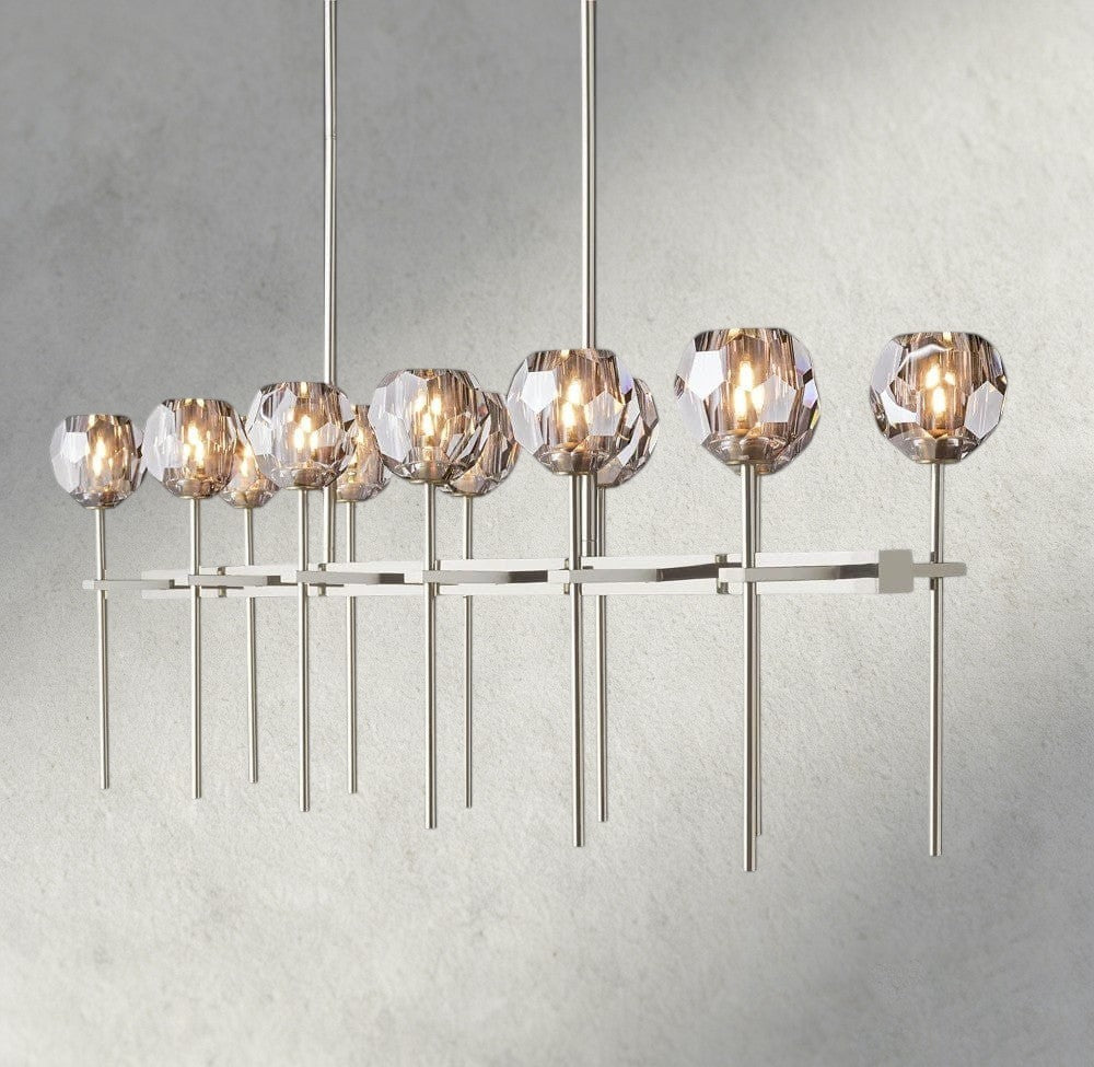 Boule De Cristal Double Linear Chandelier 60"-Briglamps