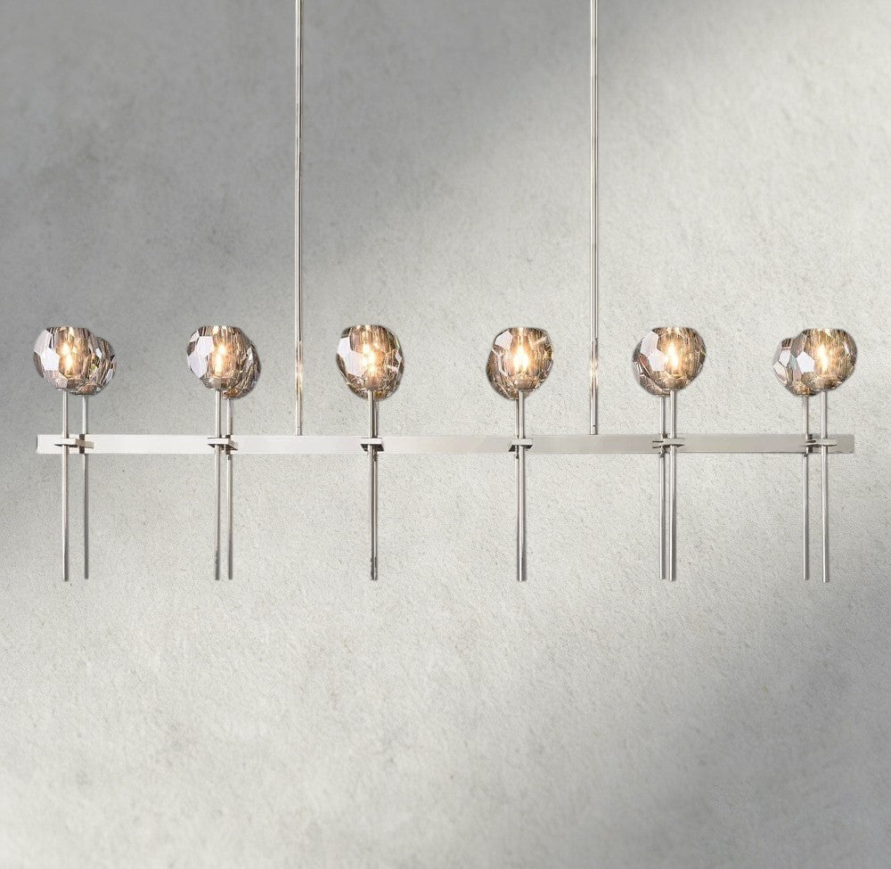 Boule De Cristal Double Linear Chandelier 60"-Briglamps