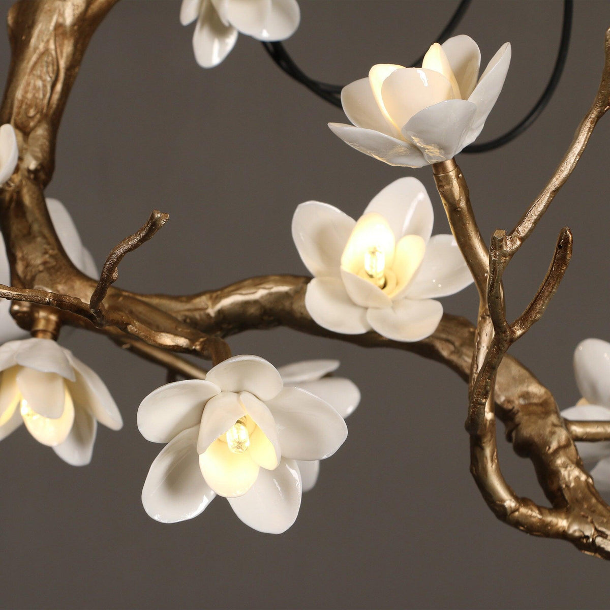 Brass Flower Branch Chandelier - Brig Lighting