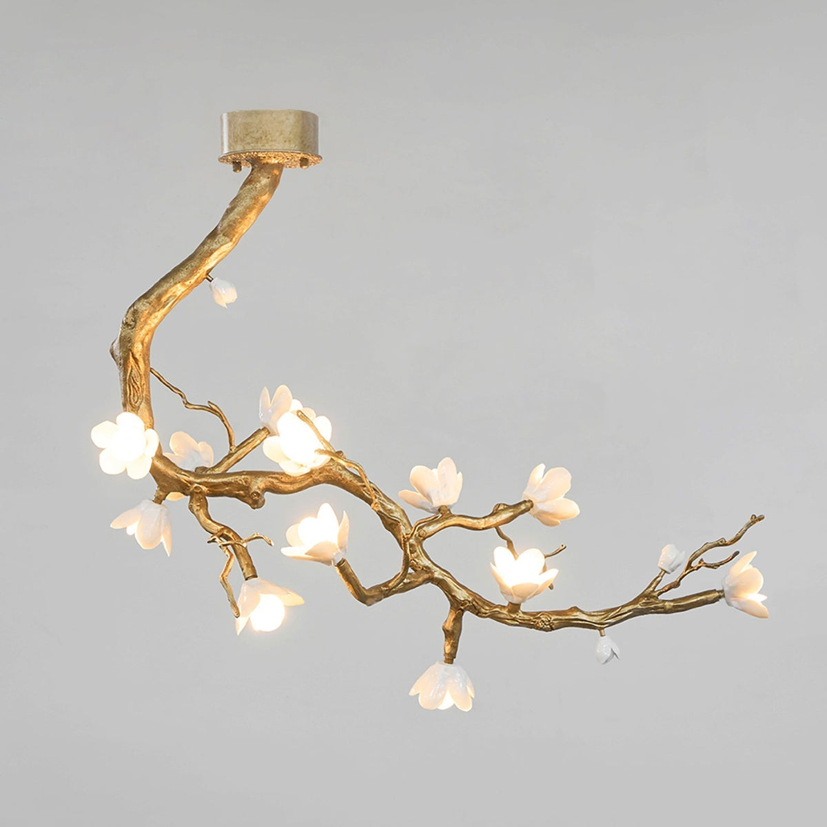 Brass Flower Branch Chandelier - Brig Lighting