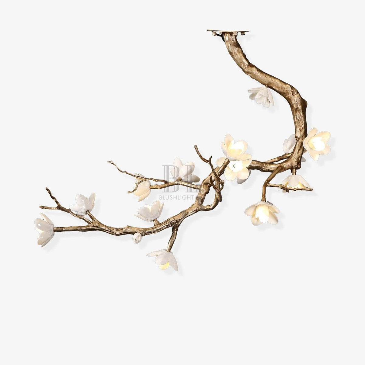 Brass Flower Branch Chandelier - Brig Lighting