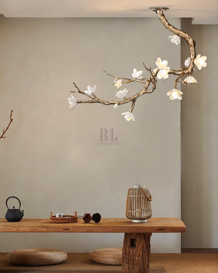 Brass Flower Branch Chandelier - Brig Lighting