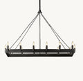 Camena Vintage Candelabra Rectangular Chandelier - Cyran Lamps