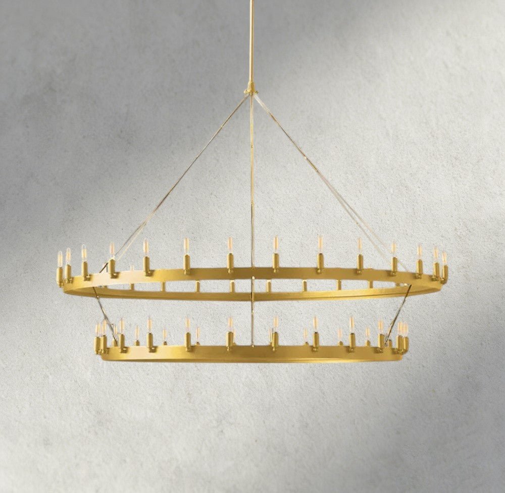 Camino Vintage Filament Two-Tier Chandelier 38", 50", 63", 71" - Brig Lighting