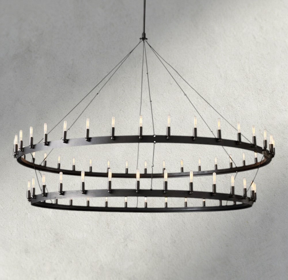 Camino Vintage Filament Two-Tier Chandelier 38", 50", 63", 71" - Brig Lighting