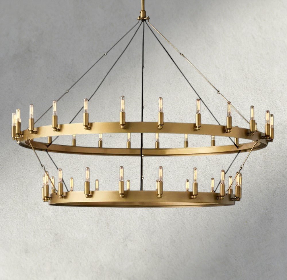 Camino Vintage Filament Two-Tier Chandelier 38", 50", 63", 71" - Brig Lighting