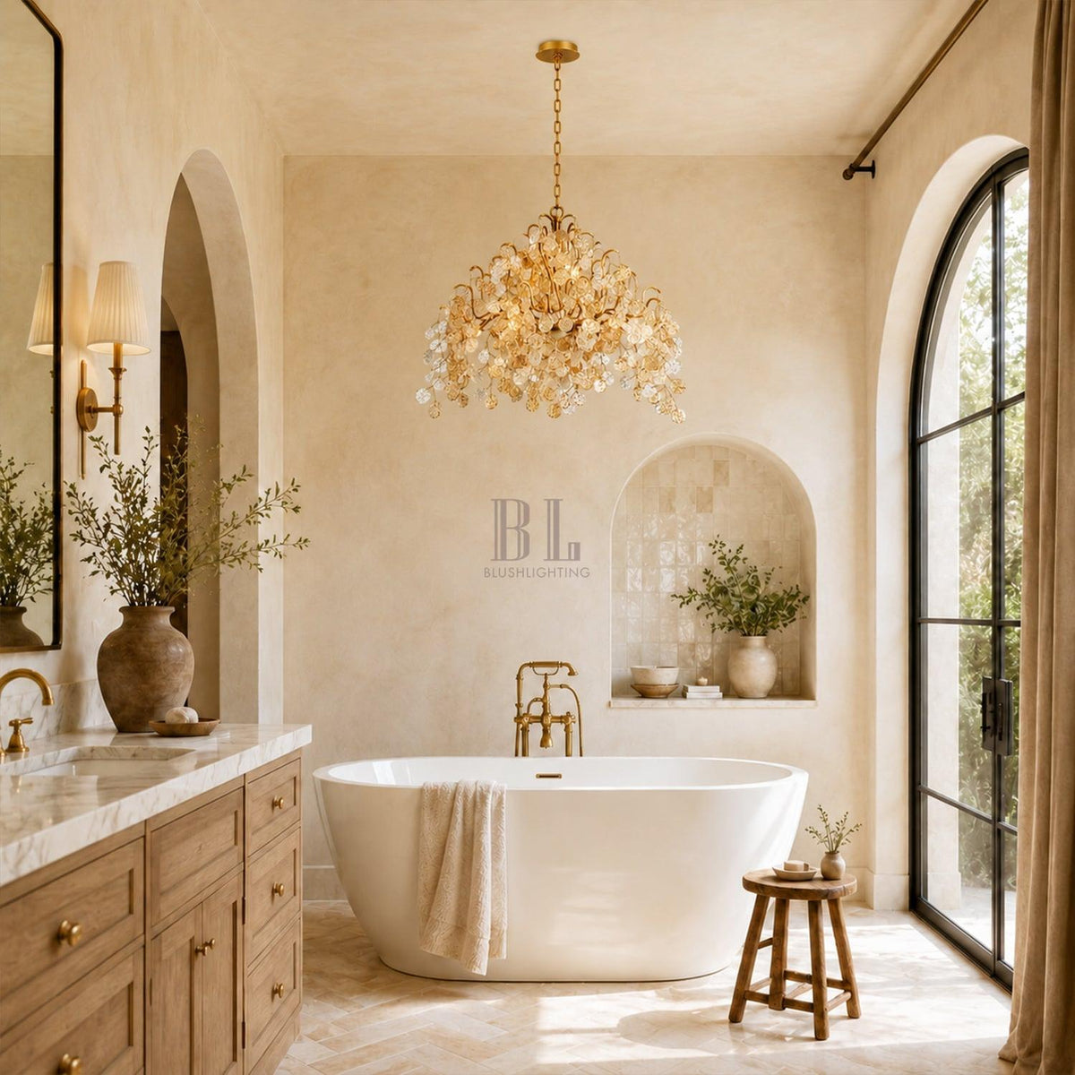 Campo Round Chandelier 11 Light 33"W - Brig Lighting