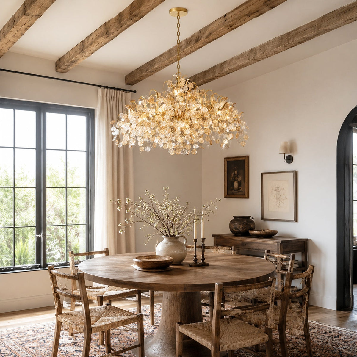 Campo Round Chandelier 8 Light 26"W - Brig Lighting