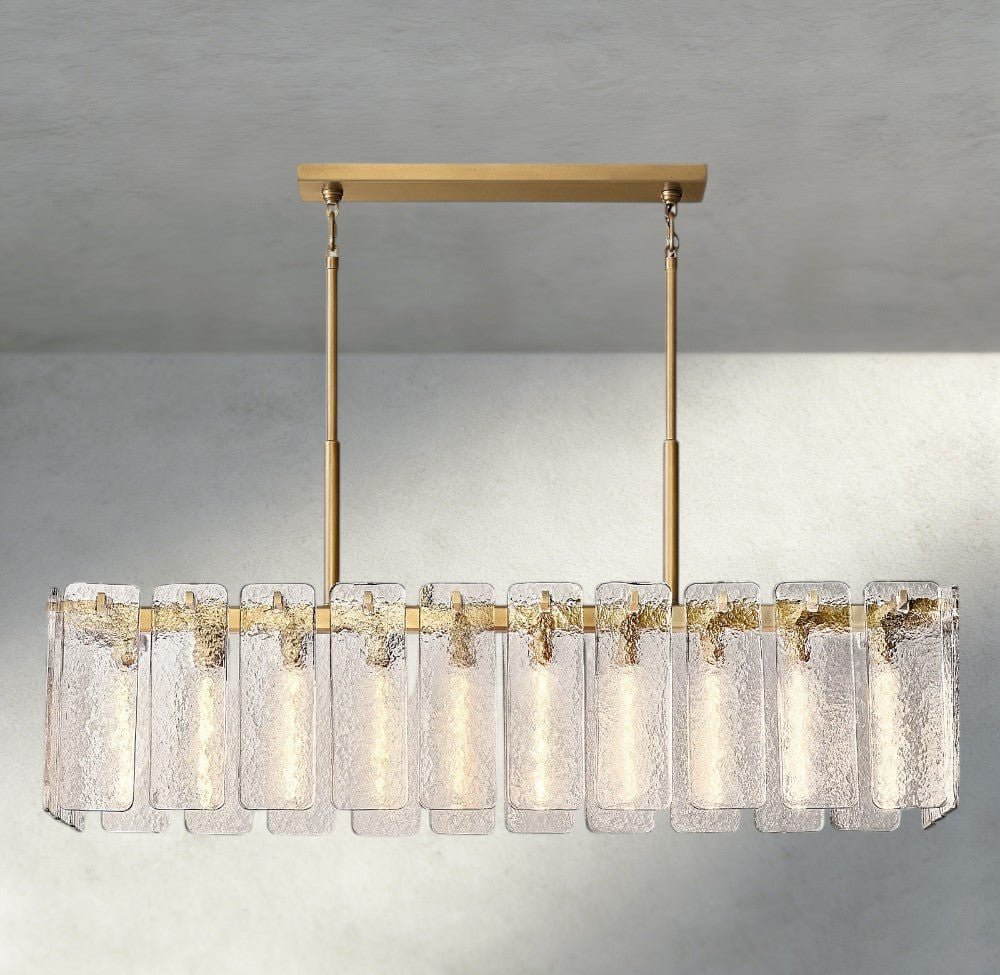 Celamotto Glass Rectangular Chandelier 60", 72" - briglamps